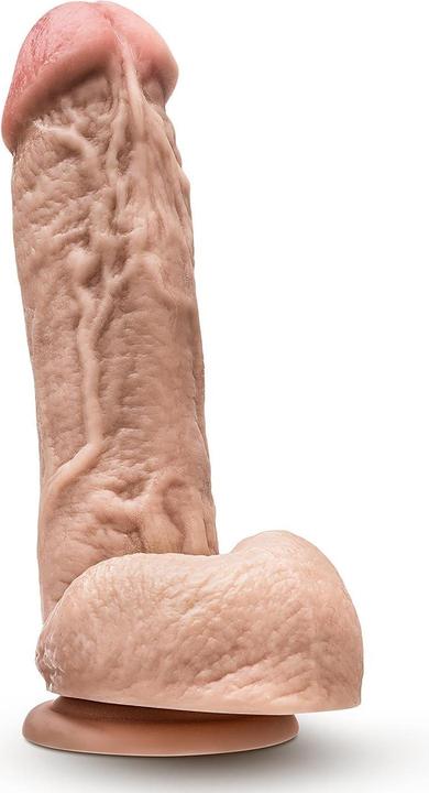 Blush Novelties Dr Skin Realistic 8.5 Inch Long 2 Inch Thick Dildo with Suction Cup Base & Balls Re