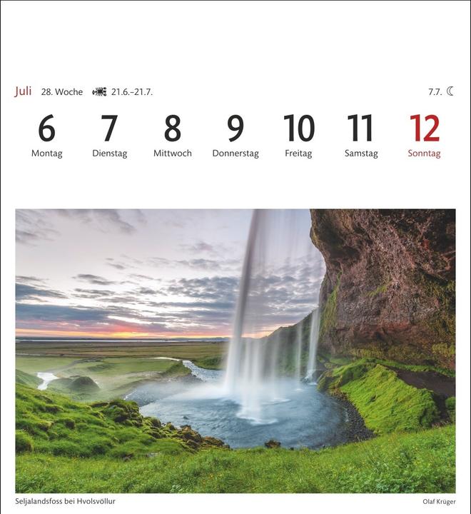 Produktbild Harenberg Island Sehnsuchtskalender 2026 - Wochenkalender mit 53 Postkarten (Deutsch)