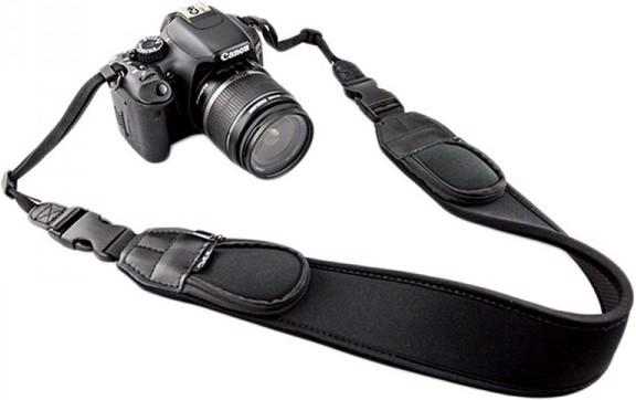 Image du produit JJC Sangle de cou en néoprène avec clip et poche (Ceinture ventrale)