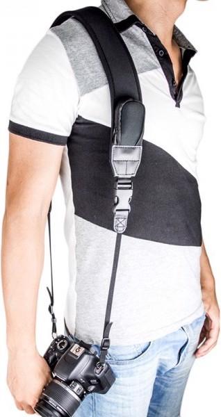 Image du produit JJC Sangle de cou en néoprène avec clip et poche (Ceinture ventrale)