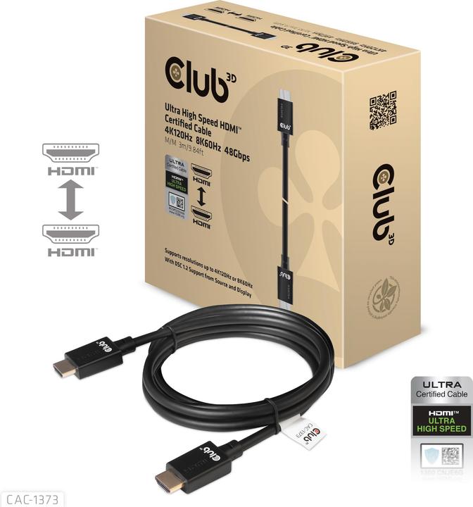 Actual product image Club 3D HDMI (Typ A) — HDMI (Typ A) (3 m, HDMI)