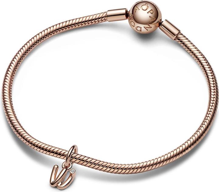 Produktbild Pandora Buchstabe w Handschrift Charm (Metall, rosevergoldet)