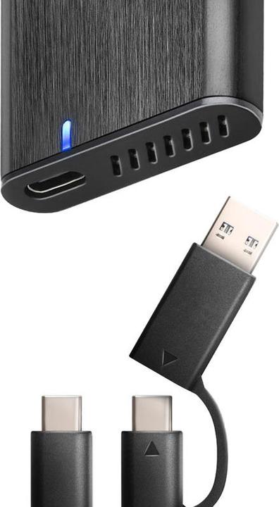 Actual product image Axagon EEM2-SB2 USB-C 3.2 Gen 2, M.2 SSD Enclosure - black (M.2 2260, M.2 2242, M.2 2280)