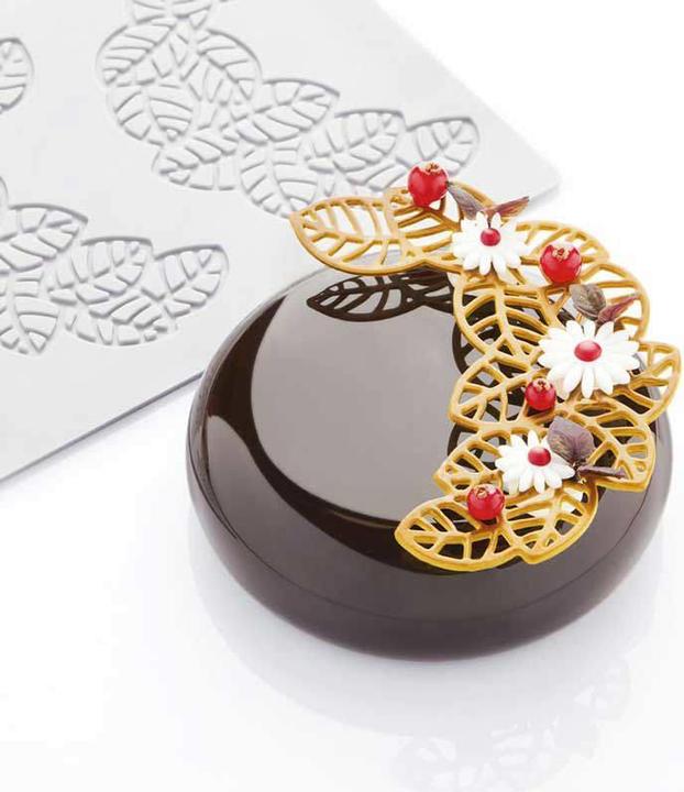Image du produit Pavoni Moule en silicone pour bricelets Demi-Lune Feuilles