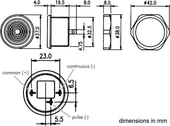 Immagine prodotto Velleman Cicalino SV5 con collegamento a vite 12V