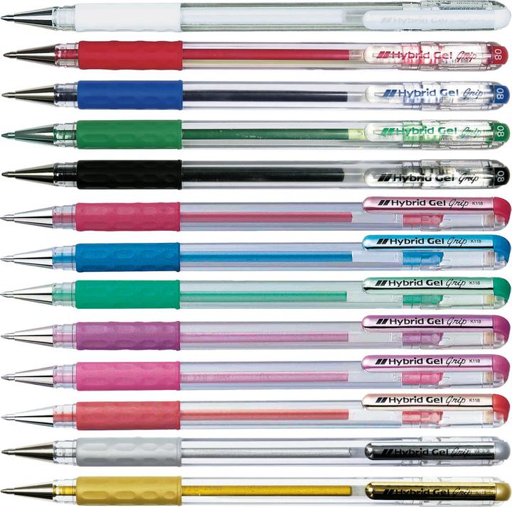 Produktbild Pentel Hybrid Gel Grip (Transparent, Weiss, 1 x)