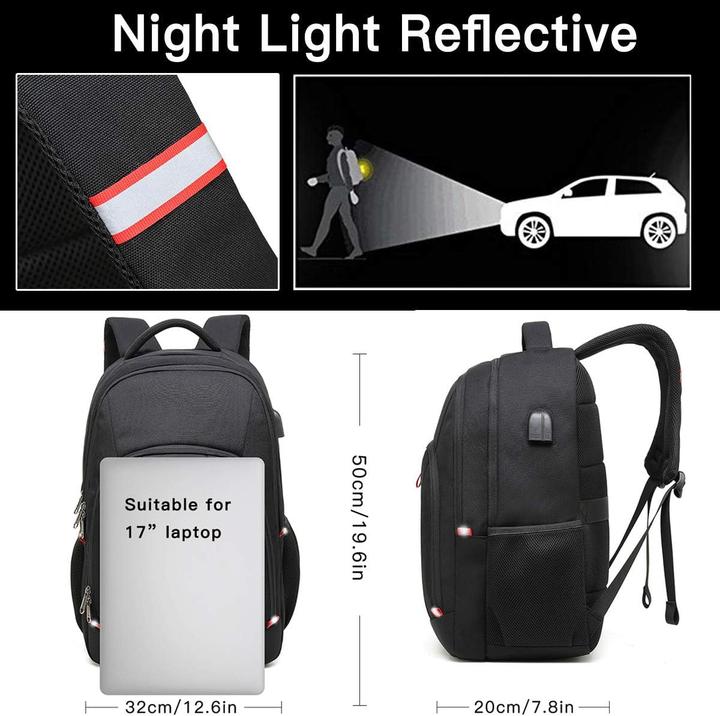 Produktbild Della Gao Laptop-Rucksack mit USB-Anschluss (für 17 Zoll) (32 l)