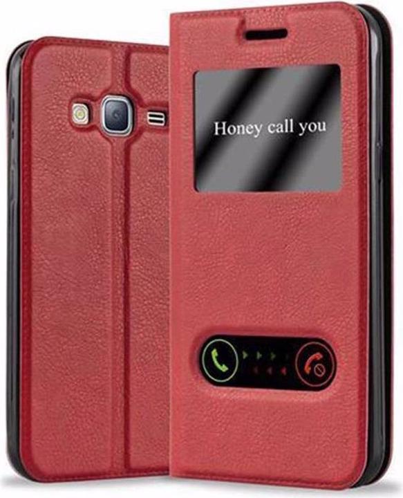 Actual product image Cadorabo Book with View double window cover (Samsung Galaxy J3)