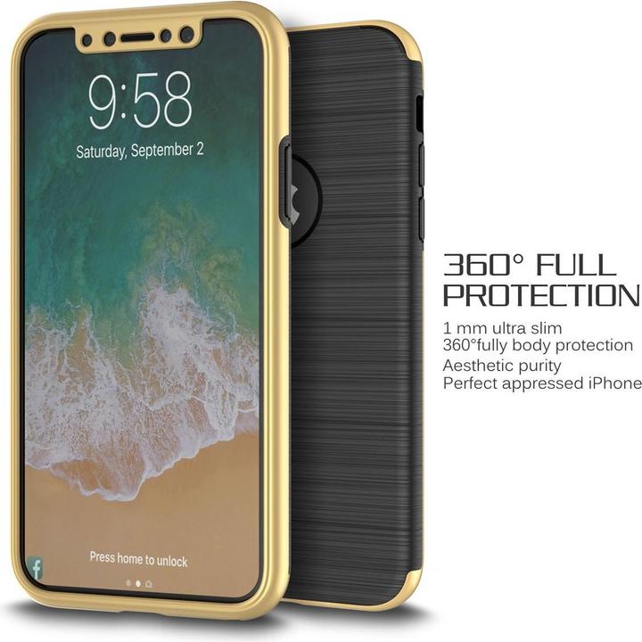 Produktbild König Design Handyhülle für Samsung Galaxy S8 Plus Schutzcase Backcover Bumper Etuis Gold (Samsung Galaxy S8+)