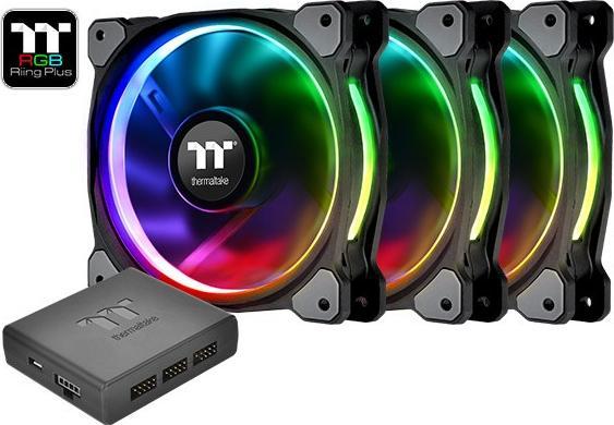 Produktbild Thermaltake CL-F056-PL14SW-A computer cooling system Computer case Fan Grey (140 mm, 3 x)