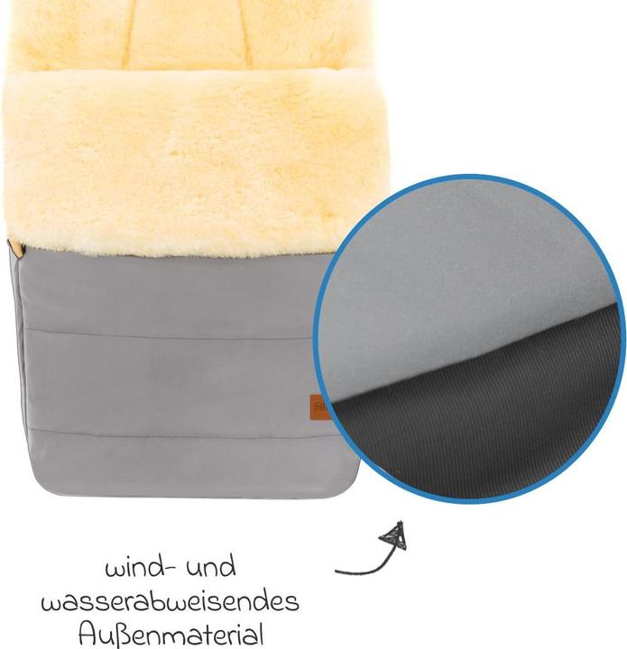 Actual product image Fillikid Fusssäcke für Kinderwagen & Buggys Lammfell-Fusssack Bernina Reflect mit reflektierendem