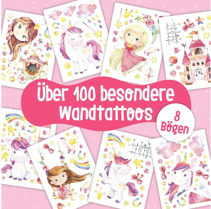 Image du produit Papierdrachen Stickers muraux - licorne (2 x 22 x 32 cm)