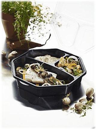 Image du produit Duni Octaview Hot Use - Porte-bouillon - 1090 ml - octogonal - engangs - sort (pakke med 160) (160 x, 1.09 l)