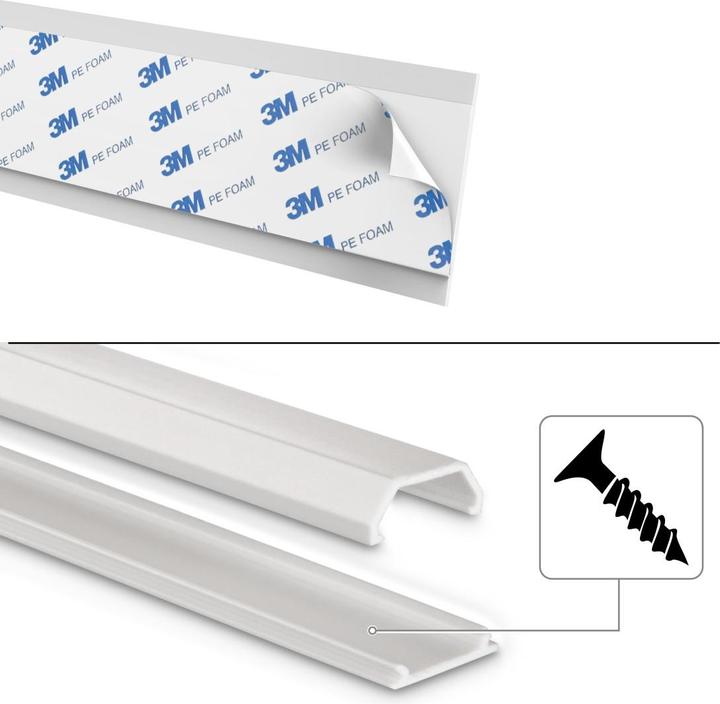 Produktbild Hama PVC-Kabelkanal, eckig (Kabelkanal, 100 cm)