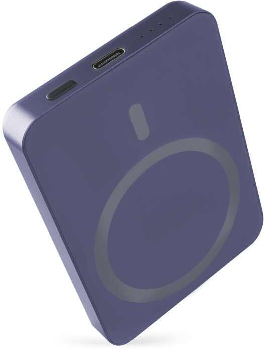 Actual product image Emos Powerbank WI 522, 5 000 mAh, 20 W+Wireless, blau (5000 mAh, 20 W, 19.25 Wh)