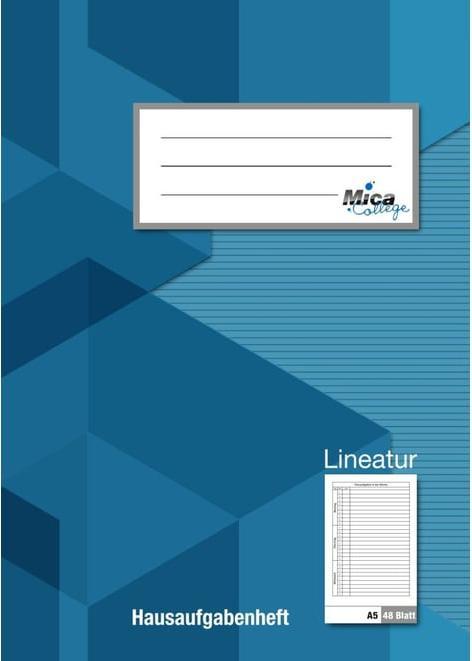 Produktbild MICA College Hausaufgabenheft - DIN A5 - 48 Blatt (A5)
