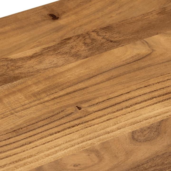 Immagine prodotto VidaXL Panca da sala da pranzo panca da cucina panca in legno massiccio di acacia acciaio (110 cm)