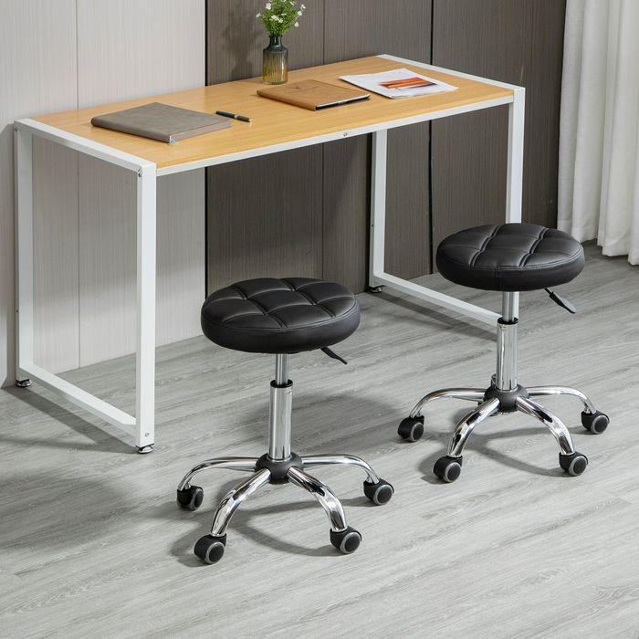 Produktbild Swisshandel24 2er-Set Rollhocker höhenverstellbar drehbar 35,5 x 48-63 cm