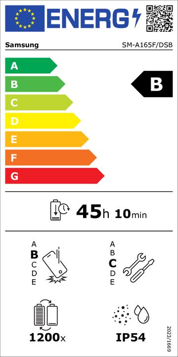 Energy Label Wind Tre Samsung Galaxy A16 (128 GB, Black, 6.70", Hybrid Dual SIM, 50 Mpx, 4G)