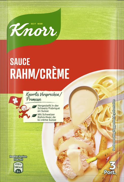 Produktbild Knorr Rahm Sauce Beutel, feine Rahmsauce für Fleisch, Gemüse oder Pasta, einfach & schnell zubereitet (30 g)