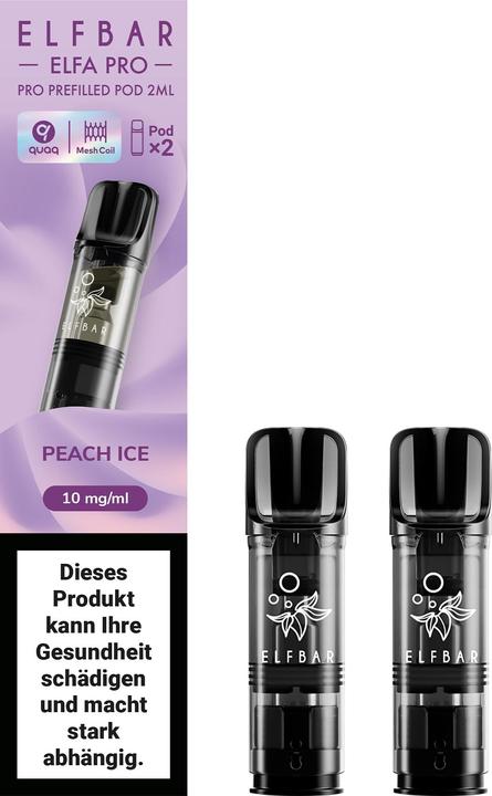Elfbar ELFA Pro - 2ml Pods 10mg, Peach ICE (Pfirsich)