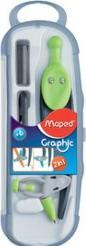 Image du produit Maped Boîte à compas Graphic 360 degrés, avec anneau adaptateur