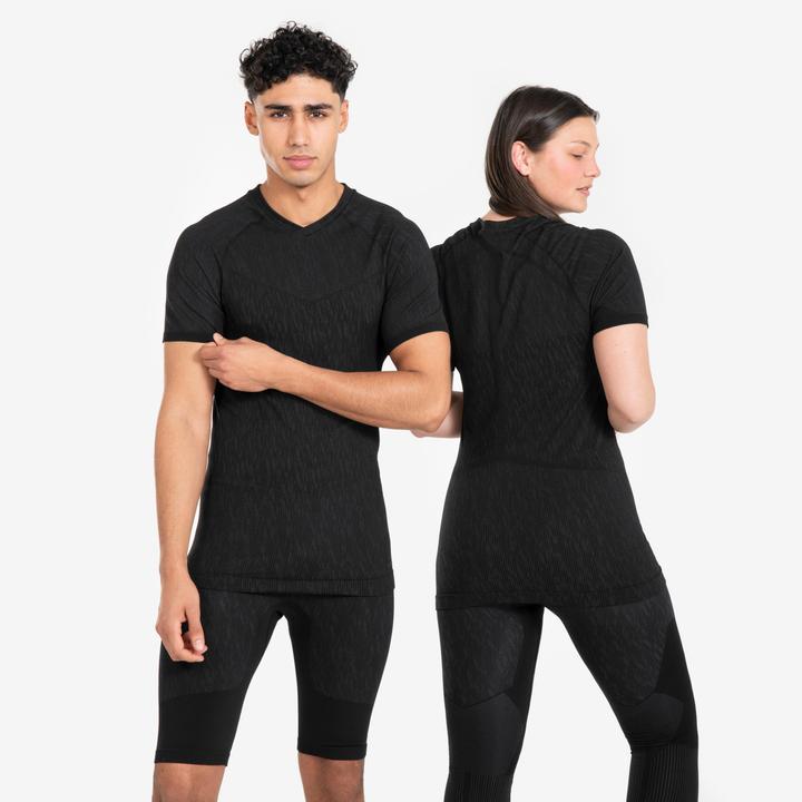 Produktbild Kipsta Damen/Herren Fussball Funktionsshirt kurzarm - Keepdry schwarz (M)