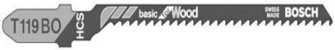 Image du produit Bosch Professional Zubehör Lame de scie sauteuse T 119 BO Basic for Wood, pack de 100