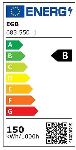 Etichetta energetica EGB PROsuperior Faretto LED IP66 150W 24000lm 4000KIK08 (24000 lm, IP66)