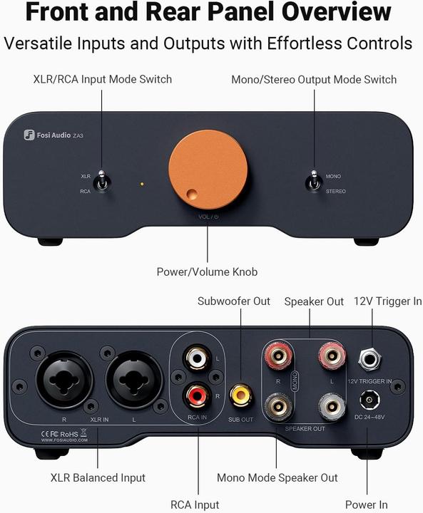 Immagine prodotto Fosi Audio ZA3 48V (Amplificatore)