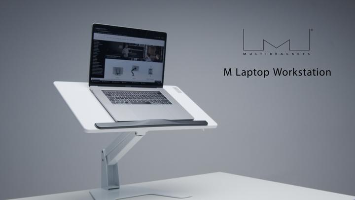 Produktbild Multibrackets Steharbeitsplatz für Laptop/Tablett, weiss, Metall/