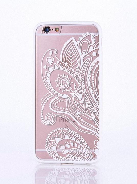 Produktbild König Design Apple iPhone 7 Plus Handy Hülle Mandala Case Schutzhülle Motiv Blüte Weiss Neu (Apple iPhone 7 Plus)