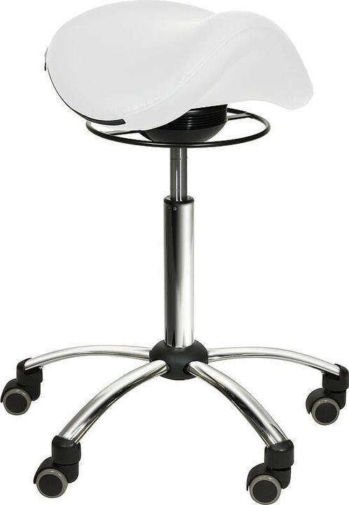 Image du produit Teqler Tabouret de selle Comfort avec mécanisme Swing blanc