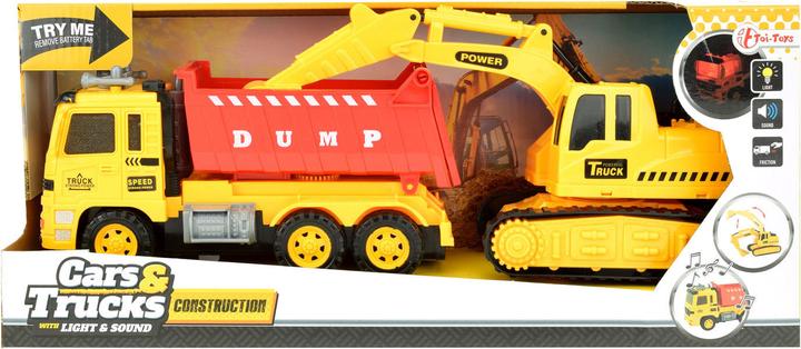 Actual product image Toi-Toys Car & Truck Dump Truck with Excavator