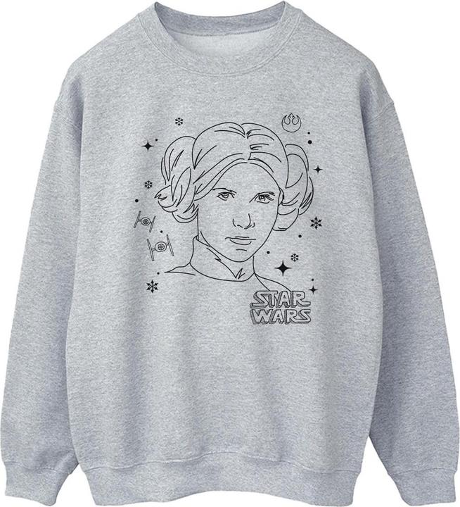 Star Wars Episode IV: A New Hope Leia Christmas Sketch Sweatshirt (S)