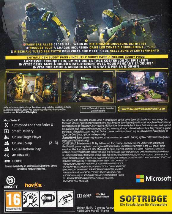 Actual product image Ubisoft Rainbow Six Extraction (Xbox Series X, Multilingual)