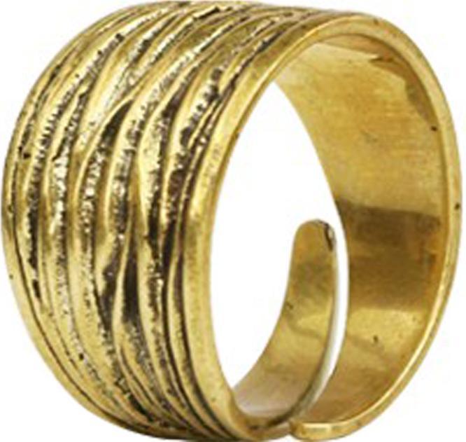 Star Piercing Ring vergoldet mit Struktur (57)