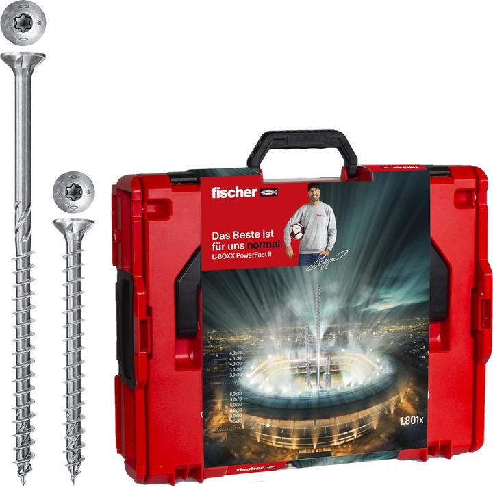Actual product image Fischer Action Power Fast II L-Boxx 102 (1801 Screws per piece)