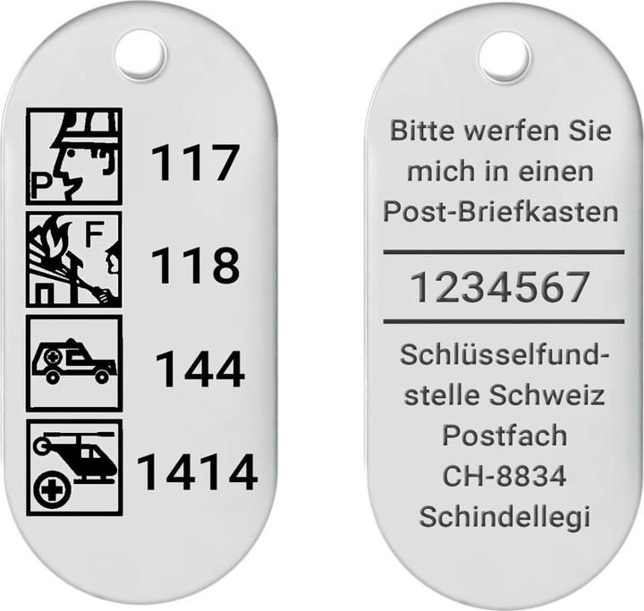 Actual product image Schlüsselfundstelle Schweiz Key Finder Tag - Set of 2