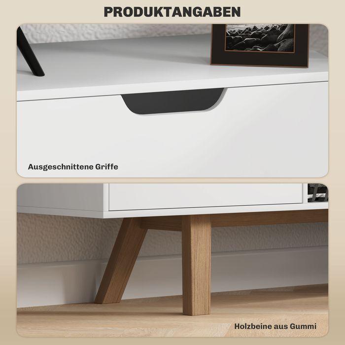 Actual product image Swisshandel24 TV-Schrank, Fernsehtisch für Fernseher bis zu 65 Zoll, Lowboard mit 2 Schränken