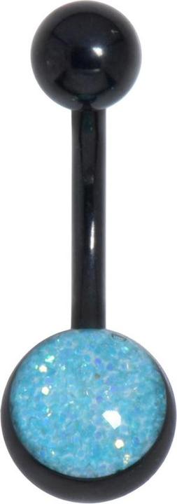 Bijouteria Bauchpiercing (Chirurgenstahl 316L, Epoxiharz, PVD Beschichtung (schwarz))