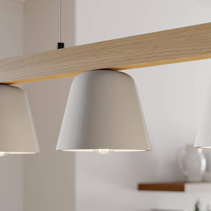 Produktbild Lucande Kalinda Pendelleuchte Grey/Oak (E14)