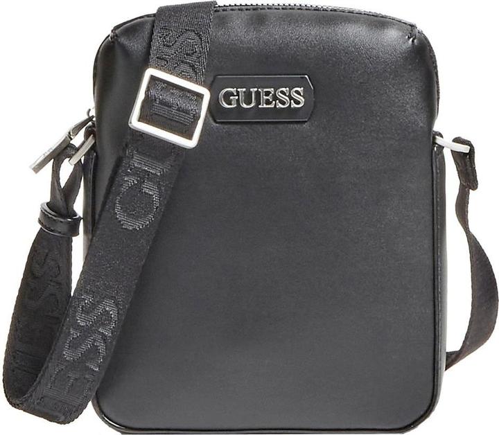 Actual product image Guess Dan, Document Holder, Leather Crossbody Bag, Black, Mini, For Men