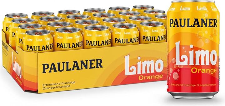 Actual product image Paulaner LIMO refreshing orange lemonade crate (24 x 33 cl)