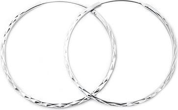 Beneto Fashion round earrings made of silver AGUC2439 / SCS - Diameter: 5 cm (L)