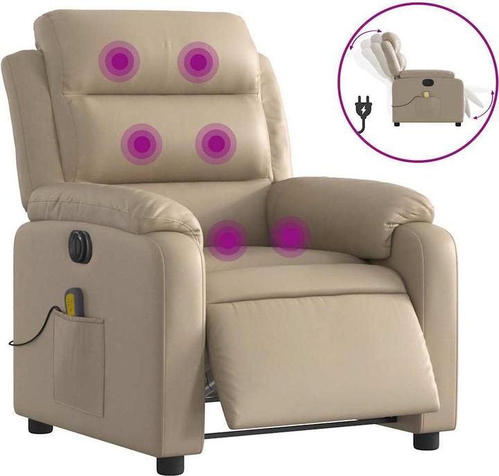 Image du produit VidaXL Fauteuil de massage électrique Fauteuil de télévision Fauteuil de relaxation Similicuir
