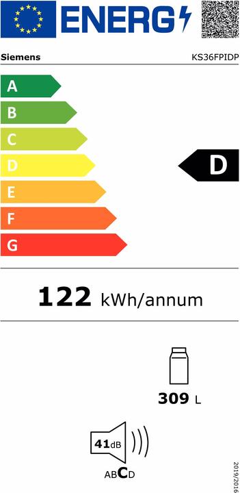 Energie-Label Siemens KS36FPIDP (309 l)