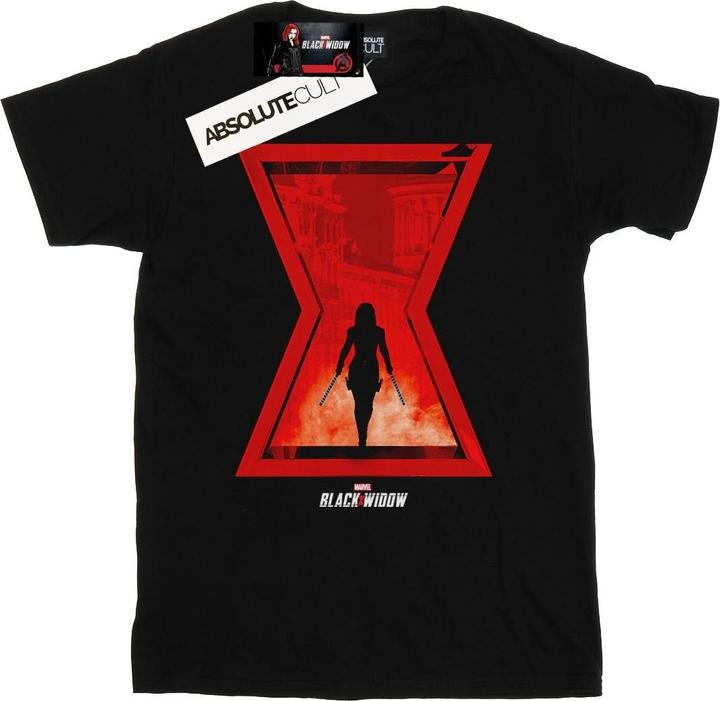 Black Widow Movie Icon Silhouette TShirt Mädchen