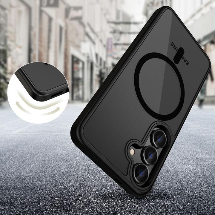 Actual product image Tech-Protect MagMat MagSafe Case for Samsung Galaxy S25 Edge - Matte Black (Samsung Galaxy S25 Edge)