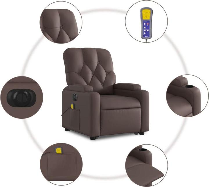 Produktbild VidaXL Massagesessel mit Aufstehhilfe Elektrisch Kunstleder